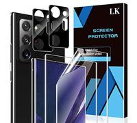 LK Compatible con Samsung Galaxy Note 20 Ultra Protector de Pantalla,2 Pack Protector Pantalla y 2 Pack Protector de Lente de cámara, Película Protectora de TPU,Doble protección