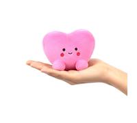 LK Trend & Style Corazón de peluche con cara rosa y rojo, 13 x 10 x 8 cm, dulce sonrisa, regalo para el día de San Valentín, cumpleaños, abuela, abuelo, cojín decorativo (rosa)