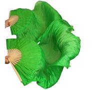 LKAMCBZMF Abanicos de Seda para Danza del Vientre, Abanico for Danza del Vientre de Seda, Hecho a Mano, Degradado, Varios tamaños, 2 Unidades(17,S-120x90 Real Silk)