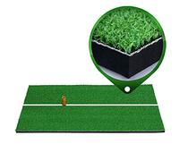 LKAMCBZMF Esterilla de práctica de Golf con Base de Goma Res Golf Hitting Mat Indoor Outdoor Practice Mat Green 30x60cm/12x24in with tee Rubber Base