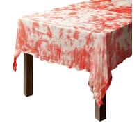LKAMCBZMF Mesa de Halloween, Mantel de Halloween de Gasa sangrienta de 85 x 60 Pulgadas, Paquete de 1/3/5 Piezas, Suministros for Fiestas(One Size)