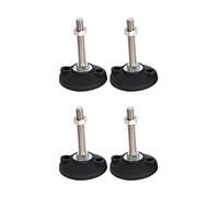 LKAMCBZMF Niveladores de Muebles Pies, Almohadillas Niveladoras Roscadas Ajustables, Base De Nailon Acero Al Carbono, Paquete 4 Tamaños Múltiples(D100*M16*200 MM)