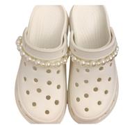 LKANF 2 cadenas de zapatos de perlas, bonitos dijes de zapatos para mujer, recuerdos de fiesta, S, Acrílico, No es una piedra preciosa