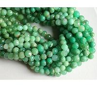 LKBEADS 1 Strand Natural Green Chrysoprase Beads, Chrysoprase Necklace, Chrysophase Rondelle 8mm, 6 Inch