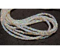 LKBEADS 16.5 Inches Strand, Ethiopian Opal Beads, Natural Welo Opal, Opal Plain Rondelle Beads, Smooth Opal Beads, 3mm