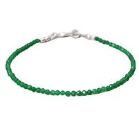 LKBEADS African Jade rondelle 2mm faceted 7inch Sterling Silver Stacking Beaded Bracelet, Simple Layering, Dainty Gemstone Bracelet, Fine Jewelry, Minimalist,