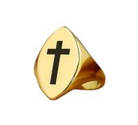 LKBEADS Anillo de Jesucristo en forma de marquesa | Plata de ley 925 bañada en oro | Joyería de regalo, anillo de sello de estilo vintage, joyería hipoalergénica hecha a mano |LK_PDR_01316_7