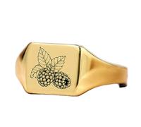 LKBEADS Bonito anillo de frambuesa cuadrado | Plata de ley 925 bañada en oro | Joyería de regalo, anillo de sello de estilo vintage, joyería hipoalergénica hecha a mano. |LK_PDR_01583_12