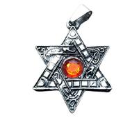 LKBEADS Colgante Estrella de David de acero inoxidable de 32x32 mm, chapado en plata, sin cadena, hecho a mano para hombres y mujeres, símbolo de poder, joyería con significado