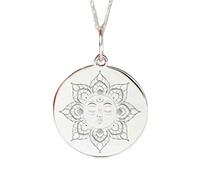 LKBEADS Collar con colgante de sol y luna celestial de |LK_NLC_02324 | pendant bloom blossom petite dainty delicate charm botanical nature jewelry gift with 18 inch chain