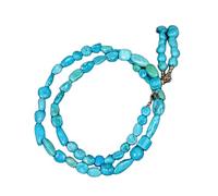 LKBEADS Collar de cuentas turquesas con forma de tolva, color turquesa, 6-15 x 12 mm | Collar de 45 cm (18 pulgadas), joyería de cuentas hecha a mano |LKSLF_NCK_00037