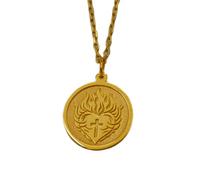 LKBEADS Collar de plata de ley 925 de 22 mm | Cadena de 45 cm | Colgante religioso del Sagrado Corazón para mujer | Joyería católica | Grabado | Dije con símbolo de fe | Baño de oro | L_01654