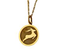 LKBEADS Collar de plata de ley 925 de 24 mm | Cadena de 45 cm | Ola | Colgante de ola | Joyería con dije de ola | Disco delicado de ola | Amante del verano | Mujer | Joyería con baño de oro | L_01473