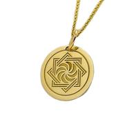 LKBEADS Collar de plata de ley 925 de 28 mm | Cadena de 45 cm | Colgante de infinito con símbolo de eternidad | Joyería de eternidad | Charm de eternidad de Arevakhach | Baño de oro | 00800