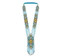 LKBEADS Collar Skyflower ucraniano Gerdan con cuentas de semillas, joyería tradicional multicolor hecha a mano, joyería ucraniana |LK_UKRN_0722