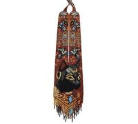 LKBEADS Collar ucraniano Gerdan con cuentas de semillas y diseño de gato Bastet, joyería tradicional multicolor hecha a mano |LK_UKRN_0476