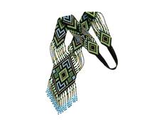 LKBEADS Collar ucraniano Gerdan con mosaico geométrico, cuentas de semillas, joyería tradicional multicolor hecha a mano, joyería ucraniana con cuentas |LK_UKRN_1232