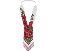 LKBEADS Collar ucraniano Gerdan con motivos de dahlia, cuentas de semillas, joyería tradicional multicolor hecha a mano, joyería ucraniana con cuentas |LK_UKRN_1050