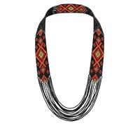 LKBEADS Collar ucraniano Gerdan con motivos nativos americanos, cuentas de semillas, joyería tradicional, multicolor, hecho a mano, con cuentas |LK_UKRN_0191