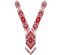 LKBEADS Collar ucraniano Gerdan con roseta de diamantes, cuentas de semillas, joyería tradicional multicolor, hebra hecha a mano, joyería ucraniana |LK_UKRN_0089