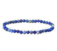 LKBEADS Lapislázuli natural de 4 mm | Piedra redonda facetada | Piedra de color azul | Pulsera elástica energética | Pulsera curativa | Joyería hecha a mano | LK_WOSB_00890_7