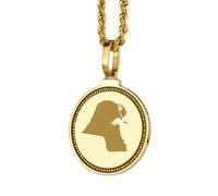 LKBEADS Medallón redondo de 25 mm con mapa de Kuwait grabado en plata de ley 925, colgante chapado en oro, joyería unisex para viajes y ciudades |LK_EGMP_0020