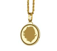 LKBEADS Medallón redondo de 25 mm con mapa de Sierra Leona grabado en plata de ley 925, collar chapado en oro, ideal para viajes, ciudad o país, joyería unisex |LK_EGMP_0069