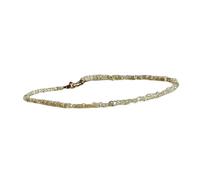 LKBEADS Pulsera con cierre chapado en plata de 18 cm y cuentas facetadas de corte redondo de diamante amarillo de 2-2,5 mm para hombre y mujer | LK_STACK_06679
