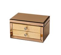 LKDCNUP Caja para guardar joyas, Organizador de joyas 2 capas con cajones, elegantes joyeros grandes for regalo mujeres y niñas, estuche almacenamiento, organizadores