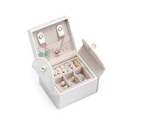 LKDCNUP Caja para guardar joyas, Organizador de joyas viaje 2 capas, estuche joyería portátil, regalo for mujeres y niñas, almacenamiento for anillos, collares, organizadores