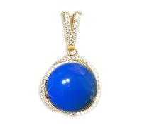 LKDCNUP Collar talismán, Colgante Feng Shui, colgante de collar de jade azul Feng Shui for mujer, cera de abejas genuina for yoga, ámbar S925, chapado en oro plateado, moda auspiciosa