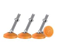 LKDCNUP Pies niveladores Ajustables, 4 niveladores de Patas giratorias for Muebles, Varilla roscada Acero al Carbono 100 mm + Base Nailon inclinable