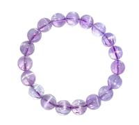 LKDCNUP Pulsera de la suerte, Pulsera de amatista for mujer - Pulseras cuentas hechas a mano for mujeres y hombres cristal piedra morada