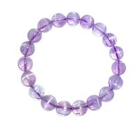 LKDCNUP Pulsera de la suerte, Pulsera de amatista for mujer - Pulseras cuentas hechas a mano for mujeres y hombres cristal piedra morada