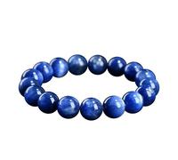 LKDCNUP Pulsera de la suerte, Pulsera de cianita for mujeres y hombres, chakra la garganta, conexión, piedra, comunicación equilibrio