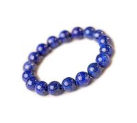 LKDCNUP Pulsera de la suerte, Pulsera de lapislázuli la vieja mina Afganistán, pulsera cuentas redondas piedra azul Retro literaria for hombres y mujeres