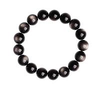 LKDCNUP Pulsera de la suerte, Pulsera Obsidiana Piedra Lunar Cuarzos Pulseras for Mujeres Hombres Brazalete