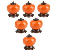 LKDCNUP Tiradores para armarios, Pomos de cerámica decorativos multicolores, cajones elegantes, armarios, gabinetes, cocinas, tiradores puertas y 6 piezas, armario RedColorR