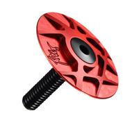 LKfjnhePF ArañAs para Bicicletas Tapa Delantera de Aluminio Tune-Cap Bolt Tapa del vástago Auricular 7075 Superior Extra Ligera 5g mecanizada Accesorios Bicicleta(Red)