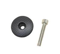 LKfjnhePF ArañAs para Bicicletas Tapa Superior del vástago de Auriculares 3K, Fibra Carbono T800 MTB, Bicicleta montaña, superligero, Tapa, Perno Cubierta for Horquilla 1-1/8"(No Logo (Matt))