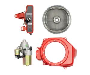 LKHDONG Kit de arranque eléctrico para Honda GX340 11 CV GX390 13 CV, motor de arranque, kit de arranque eléctrico con imán y bobina de carga