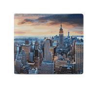 LKHDS New York City Skyline - Cartera plegable con ventana de identificación, cartera delgada de cuero de fácil acceso para hombres y mujeres