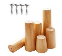LKHGTR Conjunto de 4 Patas de Muebles de Madera Redondas para el reemplazo de sofá y Mesa de café, Opciones de Altura: 8 cm, 10 cm, 25 cm, 50 cm, 60 cm, mesas de Comedor y decoración del