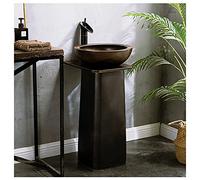 LKHGTR Pedestal Fregadero de lavavajillas Ceramicada de cerámica Washbasina de Pedestal para Interiores y Exteriores 44 x 40 x 80 cm (b) Made in China