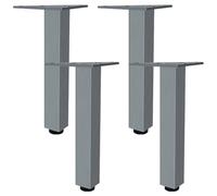 LKHGTR Pegas de Mesa Ajustables Juego de 4, Pies de Muebles de aleación de Aluminio Gris | Acabado anodizado, Altura 6-40 cm para gabinetes y mesas Bajas, piernas de 27 cm/10.6" Made in China