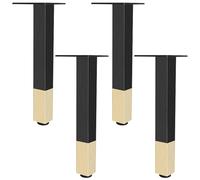 LKHGTR Pegas de Mesa Redonda Ajustable Juego de 4, 6-40 cm Muebles de aleación de Aluminio Pies para Cocina, Soporte de televisión, gabinete de baño, Incluye Tornillos - 15 cm de Altura Made in China