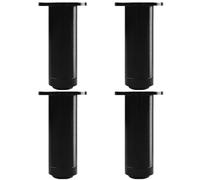 LKHGTR Pegas de Mesa Redonda Ajustables, aleación de Aluminio, Acabado Cepillado, Altura 8-30 cm, Juego de 4 pies de Muebles para Mesa de Consola, Incluye Tornillos, 10 cm/4 Pulgadas Made in China