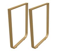 LKHGTR Pendías de Mesa de Metal Ajustable Muebles de Servicio Cuadrado Pegas de reemplazo de 2 Patas de Banco de Hierro (Oro 50x60cm) Made in China