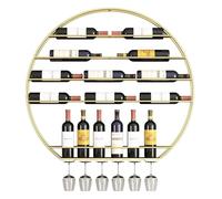 LKHGTR Vino al alcance del vino Montaje montado en metal de gran capacidad que cuelga de 3 capas armario montado en la pared con soporte de metal flotante. Fabricado en China