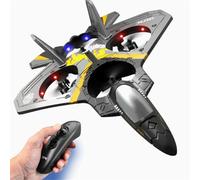 LKHLTBF Avión Espuma con Control Remoto v17 para niños: avión Combate RC con Sensor Gravedad Mantenimiento de altitud giros 3D despegue/Aterrizaje un Solo botón Juguete Exteriores,Triple Battery